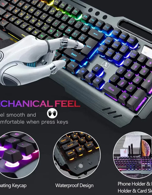 Load image into Gallery viewer, Wireless Gaming Keyboard and Mouse,Rgb Backlit Rechargeable Mouse,Removable Hand Rest for PC Gamer
