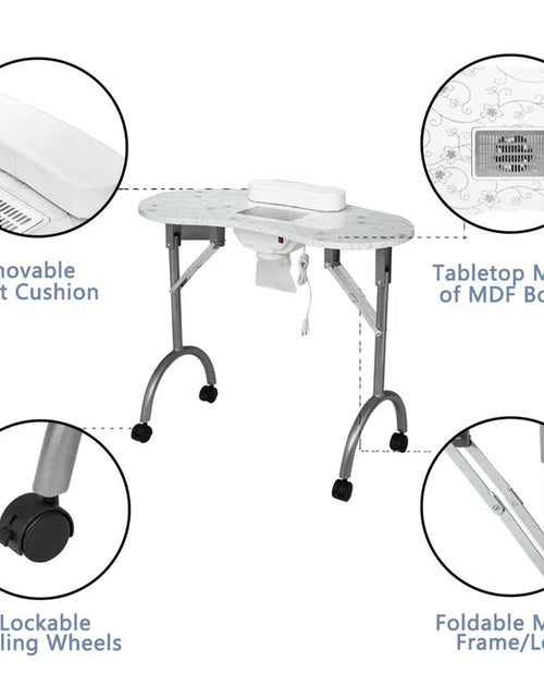 Load image into Gallery viewer, 35.43&#39;&#39; X 15.75&#39;&#39; Foldable Craft Table with Sewing Machine Platform and Wheels
