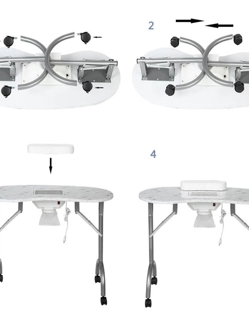 Load image into Gallery viewer, 35.43&#39;&#39; X 15.75&#39;&#39; Foldable Craft Table with Sewing Machine Platform and Wheels
