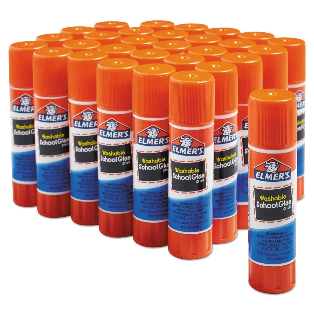 Washable School Glue Sticks, 30-Pack