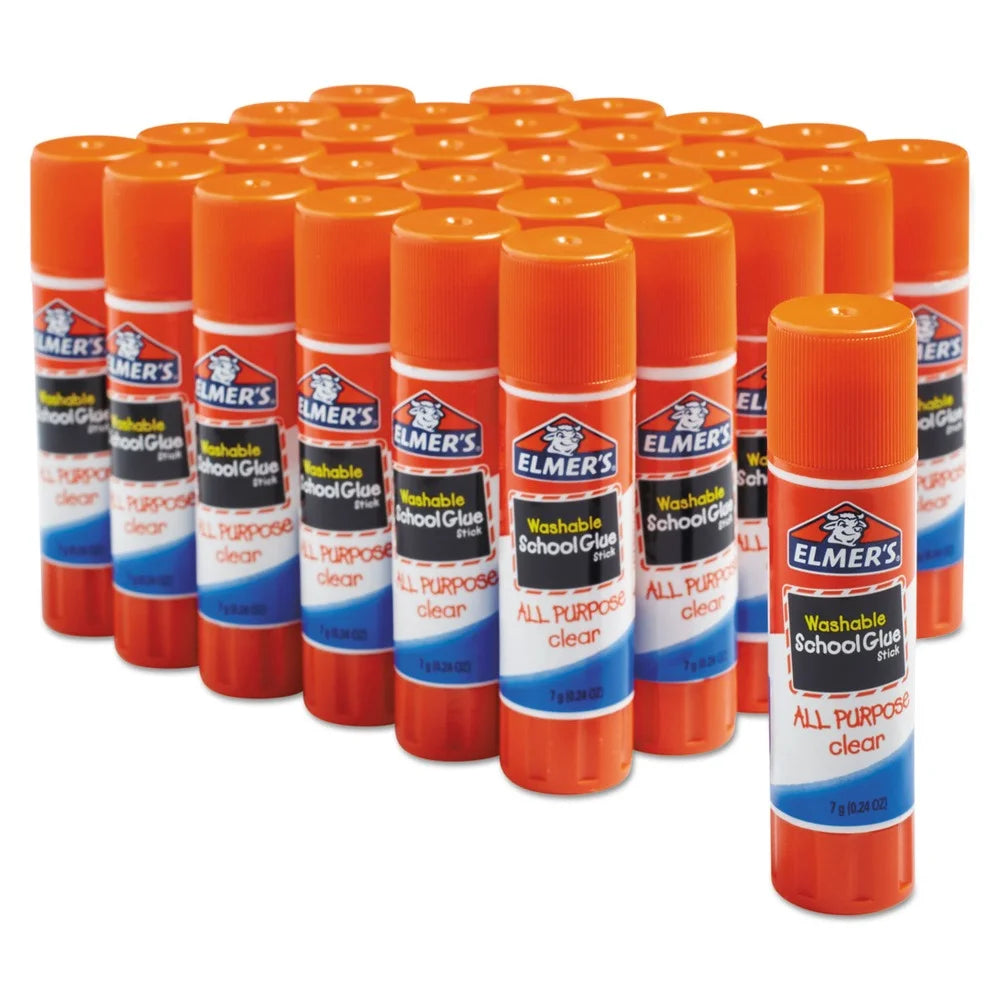 Washable School Glue Sticks, 30-Pack