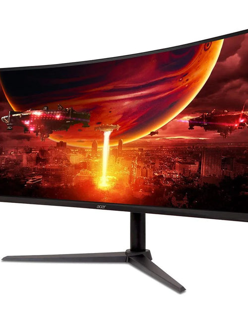 Load image into Gallery viewer, Nitro XZ342CU V3Bmiiphx 34&quot; 1500R 21:9 Curved QHD (3440 X 1440) AMD Freesync Premium Gaming Monitor, 180Hz Refresh Rate, 1Ms VRB, VESA Displayhdr 400, VESA Mounting Compliant (2 X Display Ports &amp;
