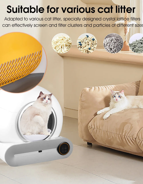 Load image into Gallery viewer, Self Cleaning Litter Box, Automatic Cat Litter Box with App Control Support, Integrated Safety Protection Smart Auto Cat Litter Box with Liner
