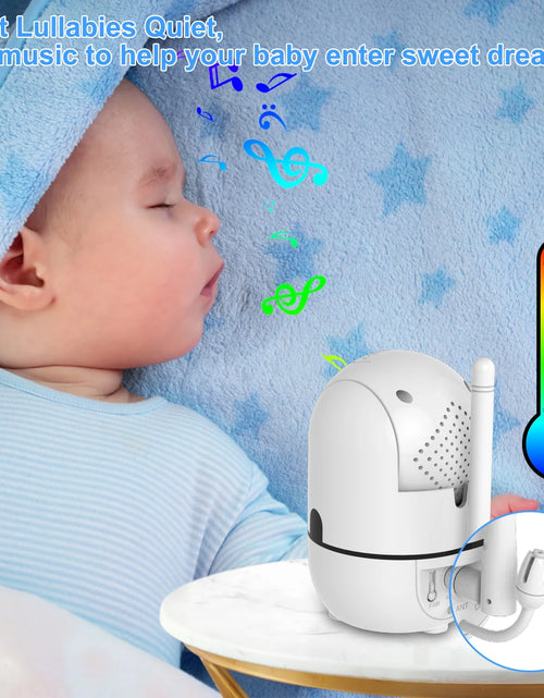 Load image into Gallery viewer, Baby Monitor with Remote Pan-Tilt-Zoom Camera, 3.2 Inch Video Baby Monitor HB65 with Camera and Audio, Night Vision, 2-Way Talk,Temperature Sensor, 960Ft Range
