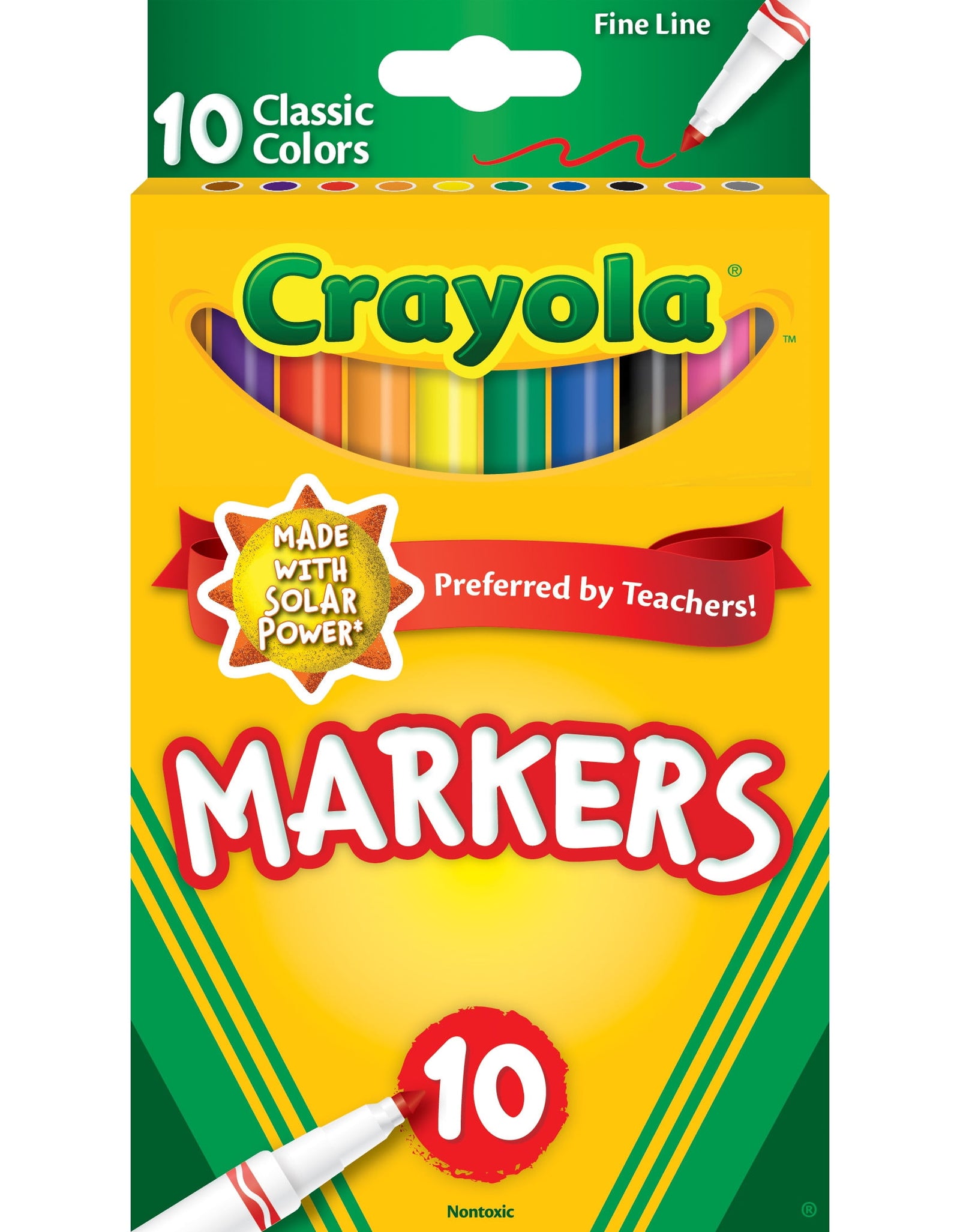 (4 Pack)  Fine Line Markers, Classic Colors, 10 Count, Back to School Supplies for Kids, Gifts