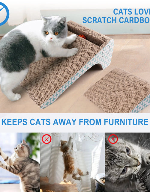 Load image into Gallery viewer, Cat Scratcher Cardboard, Removable Cat Scratching Pad with Ball
